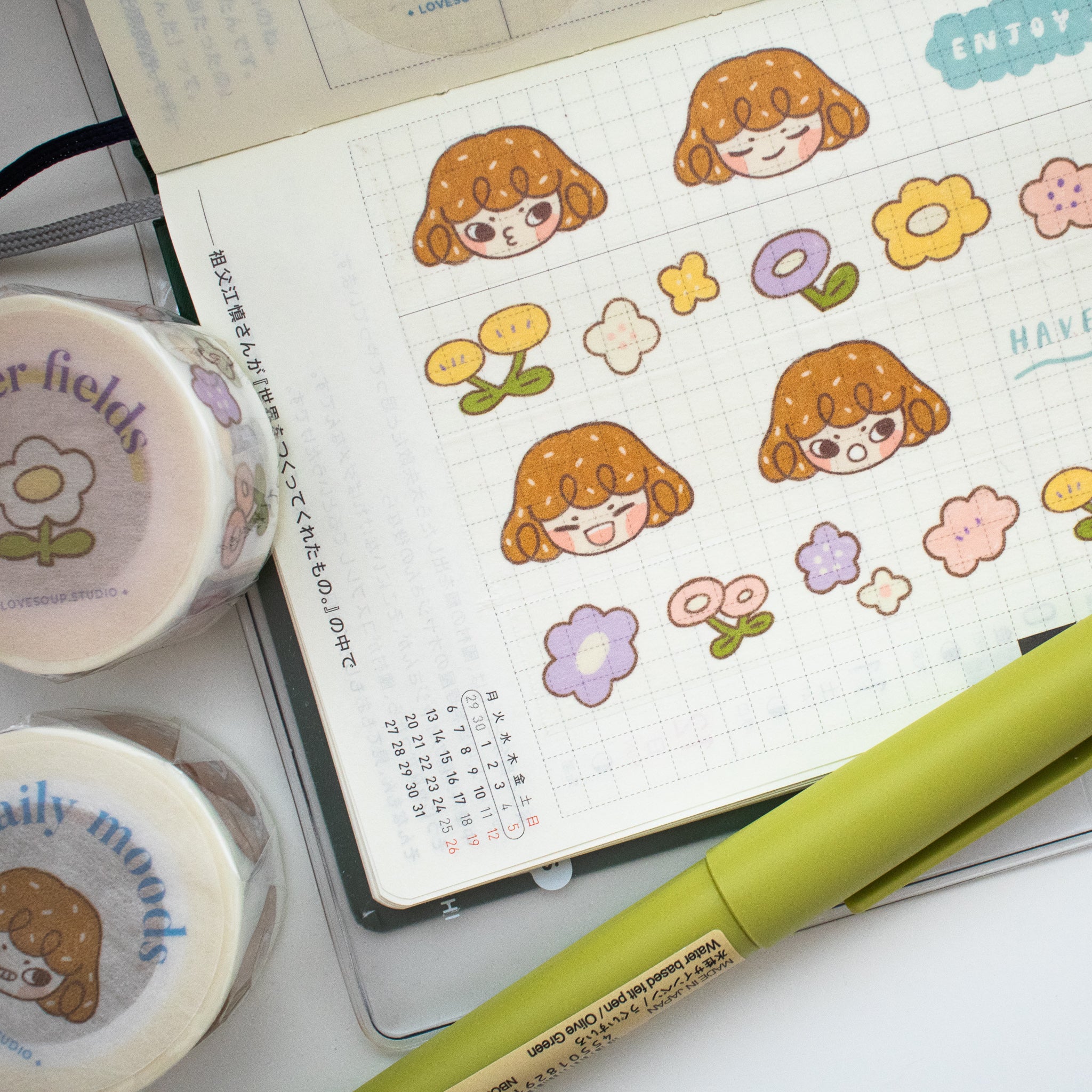 Daily moods 2cm Washi Tape